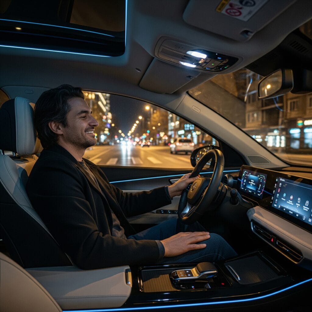 Elektrikli araç sürüş deneyimi ve şehir hayatı.